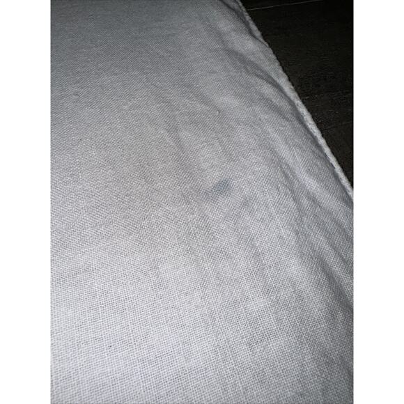 Embroidered White on White Cotton Tablecloth 64"x90" Estate Piece - Picture 8 of 8